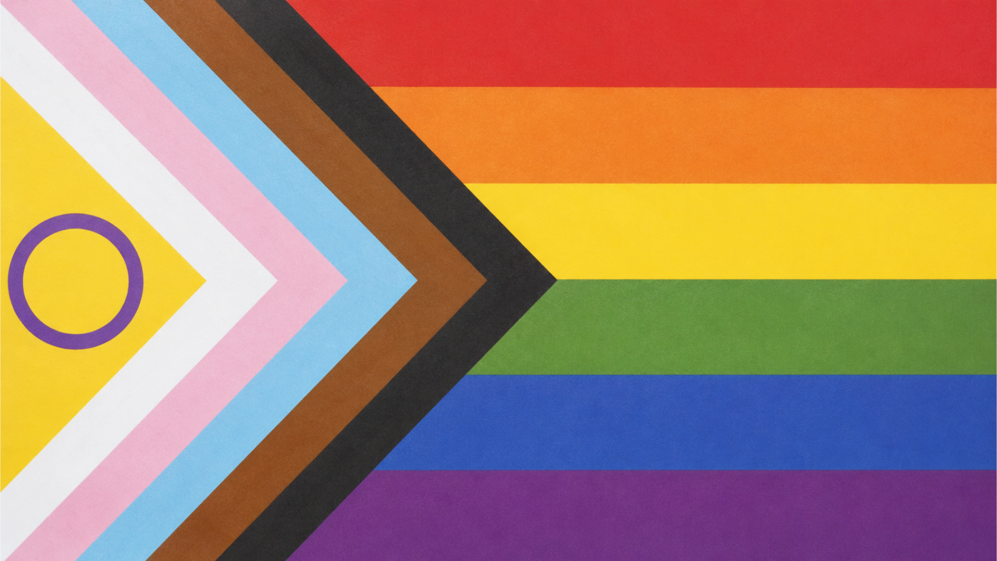 Abbildung der Intersex Progress Pride Flagge.