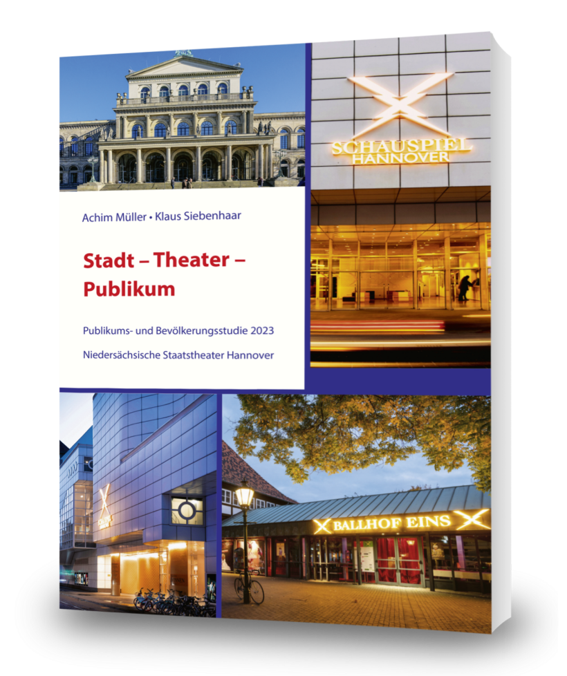Stadt – Theater – Publikum | Publikums- und Bevölkerungsstudie 2023 Das Buchcover der veröffentlichten Publikumsstudie