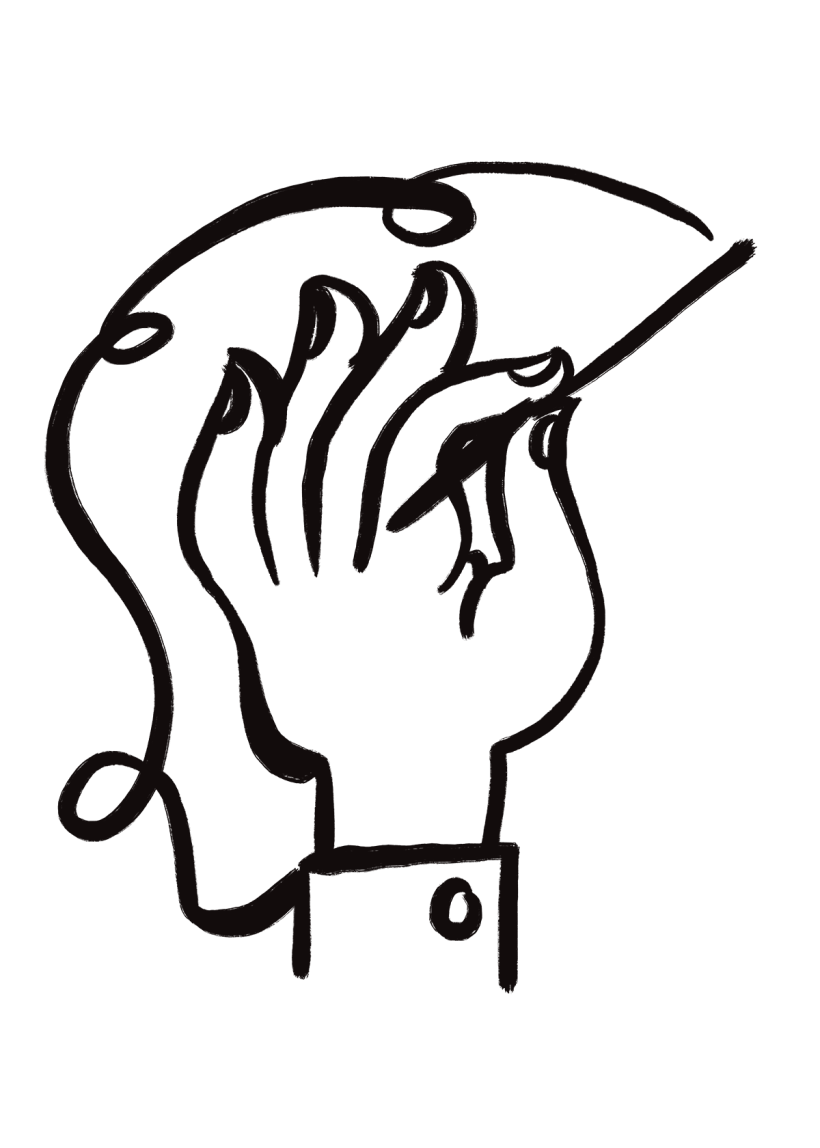 null | Motiv für Konzerte Eine dirigierende Hand