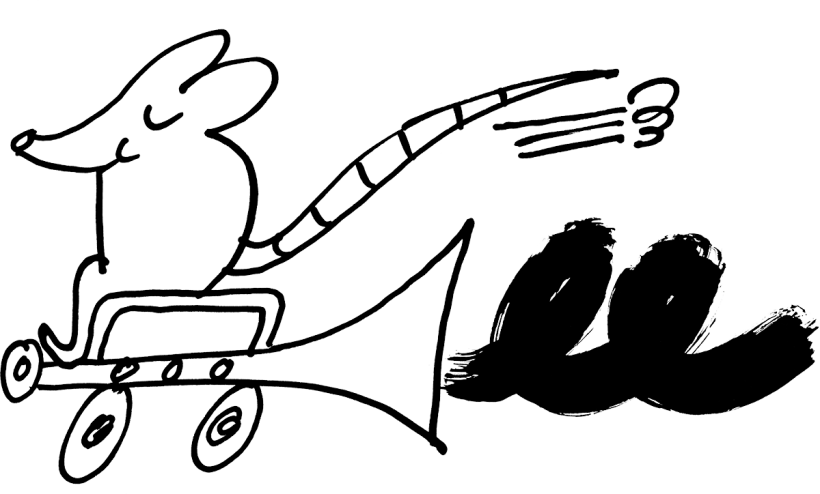 null | Maus reitet auf einer Trompete für JDO Eine Maus reitet auf einer Trompete