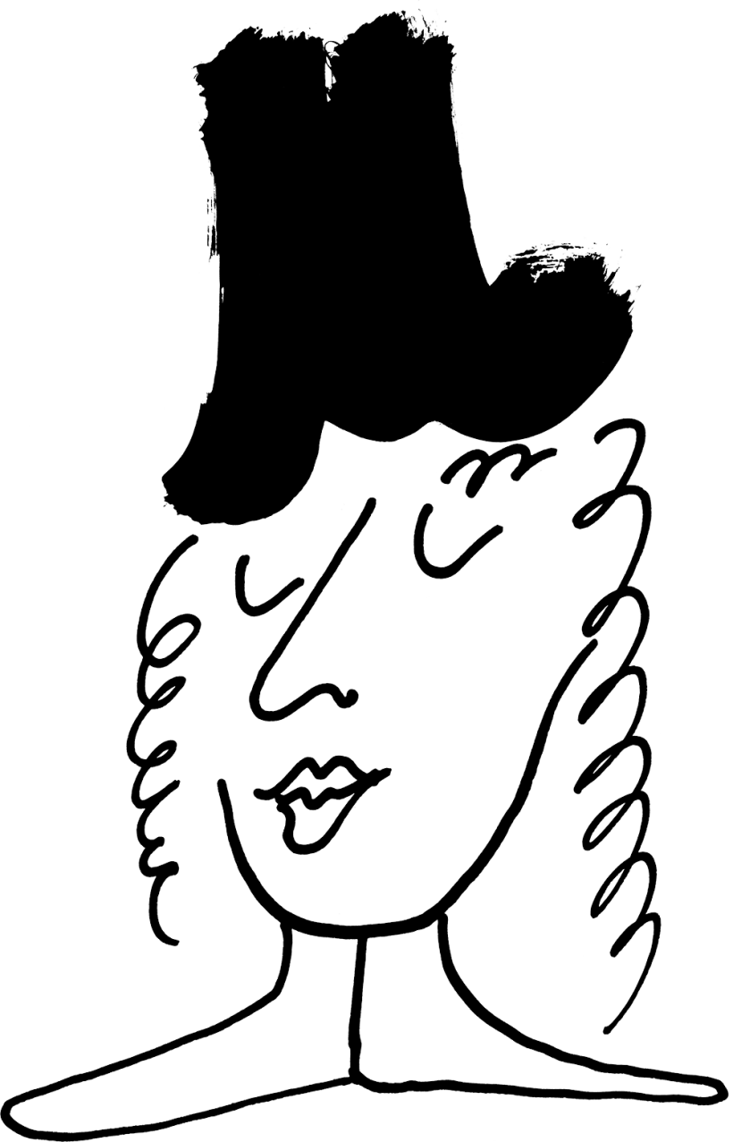 null | Frau mit Hut und Locken für JDO