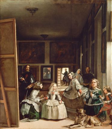 | | Ein Hofzwerg, die Infantin, der Maler und ein Spiegel. »Las Meninas« von Diego Velázques thematisiert die zentrale Frage in DER ZWERG: Wer sieht wen?