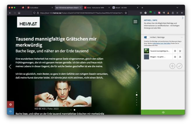 OnePager Blogeditor - Demo