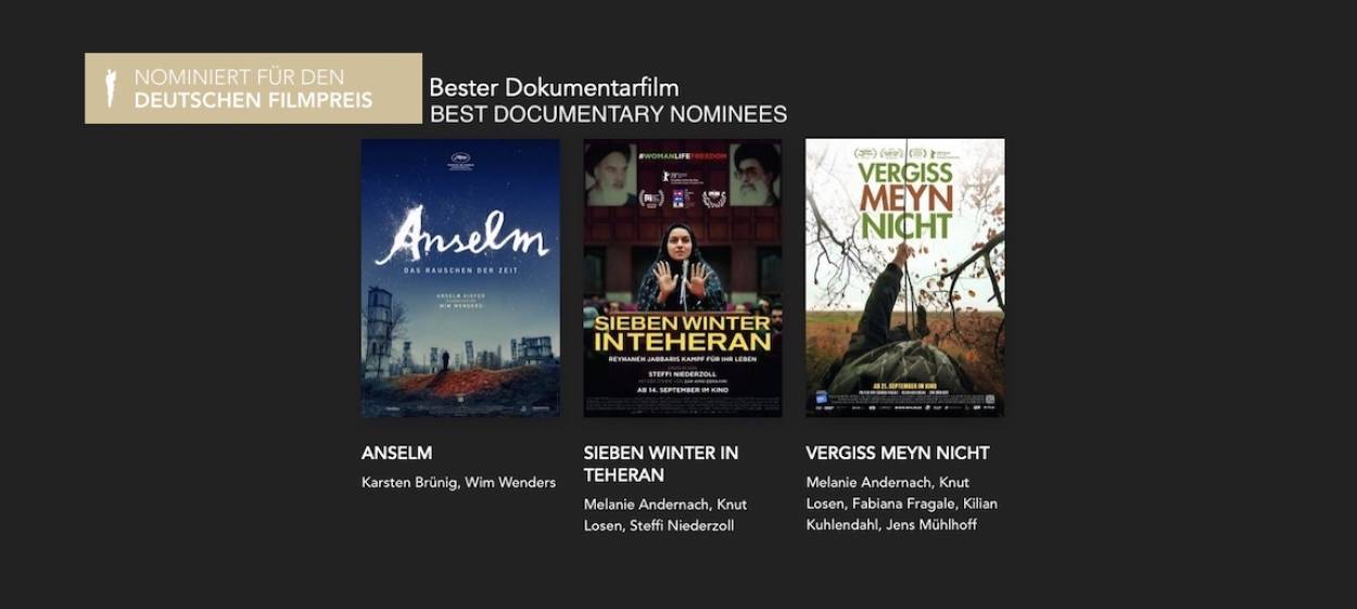 German Film Award Best Documentary, nominated for lola24 are