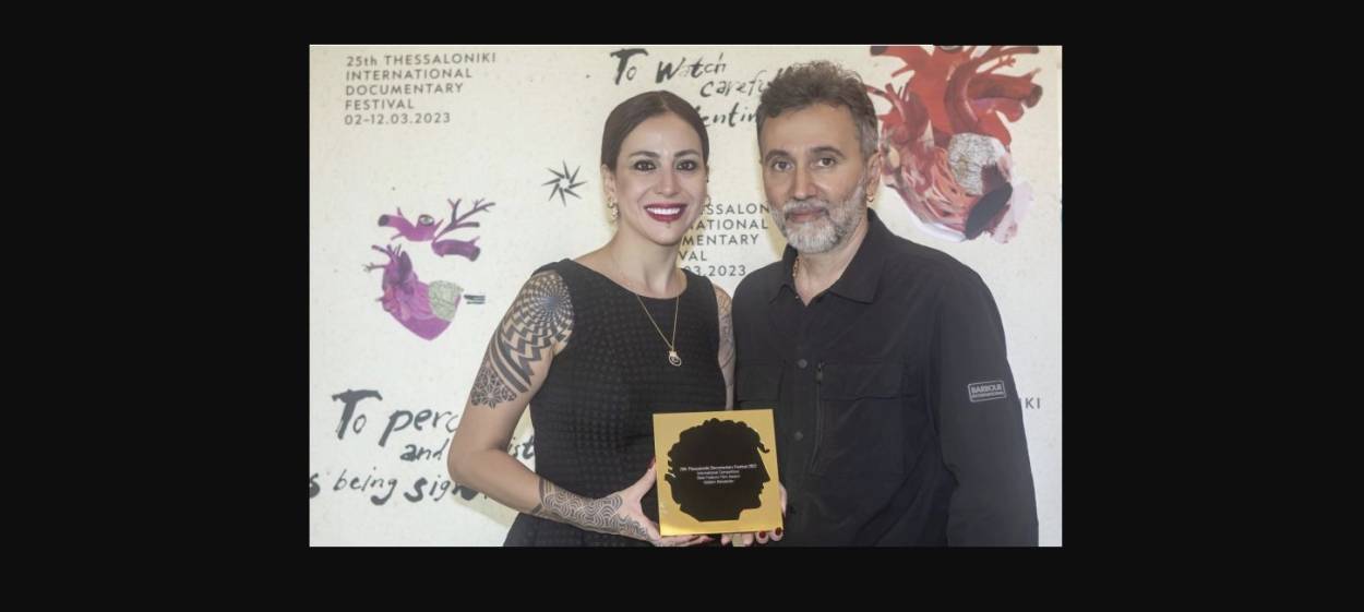 Heba Khaled and Talal Derki recived The Golden Alexander at TiDF25