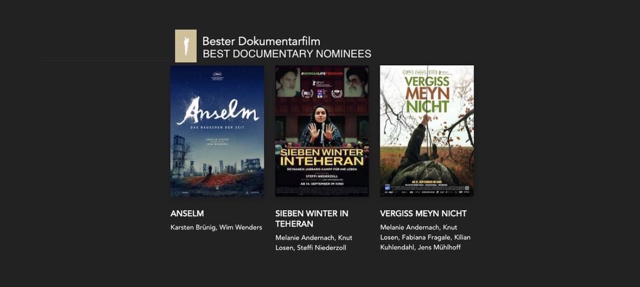 German Film Award Best Documentary, nominated for lola24 are