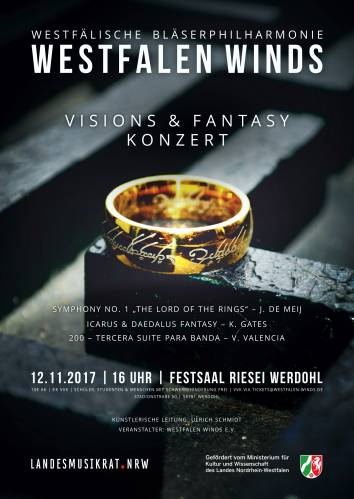 Herbst 2017 - Konzertplakat "Visions & Fantasy" // © 2017 Westfalen Winds e.V. Herbst 2017 - Konzertplakat "Visions & Fantasy"