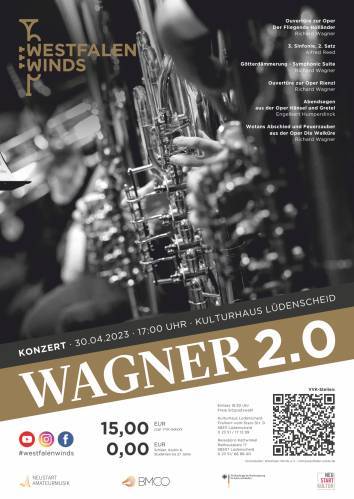 Konzertplakat WAGNER 2.0 // © Westfalen Winds e.V. Konzertplakat WAGNER 2.0