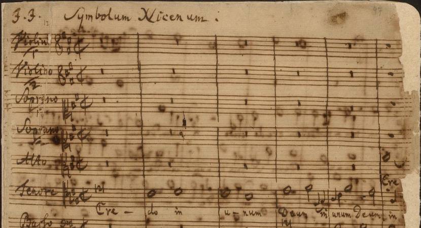 Messe in h-Moll BWV 232 – Ausschnitt erste Seite des Credo