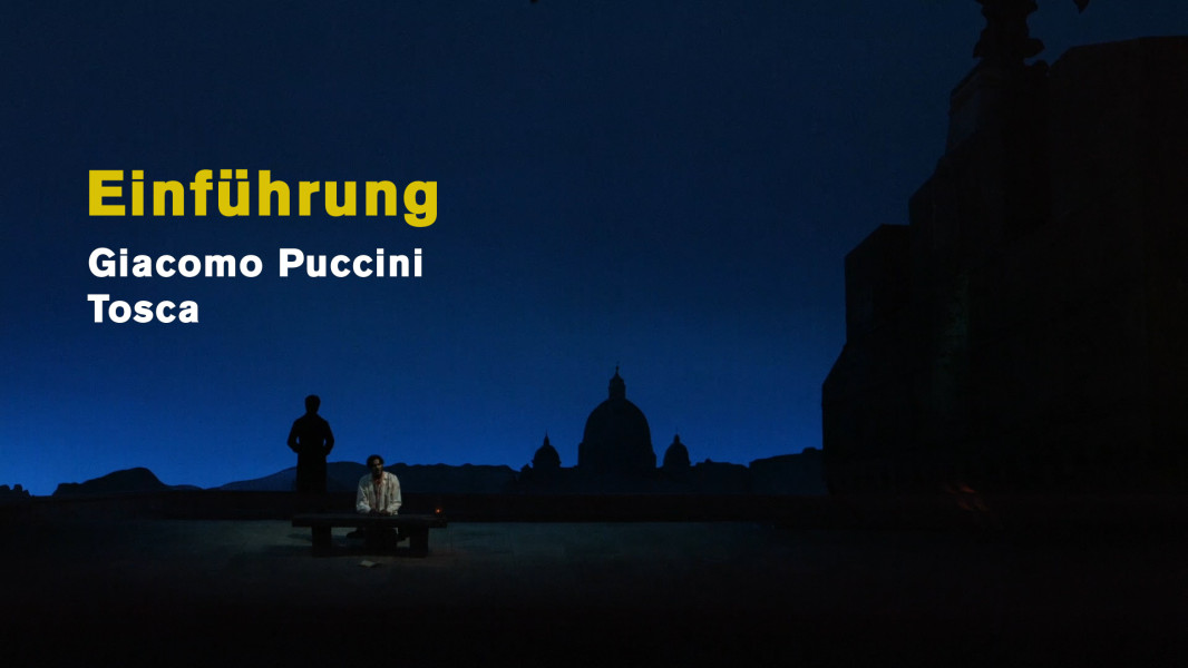 Eine Einführung zu Puccinis „Tosca“ - © Ruth Tromboukis Rom im allerersten Morgenlicht, der Himmel getaucht in tiefes Blau, davor Cavaradossi auf dem Dach der der Engelsburg