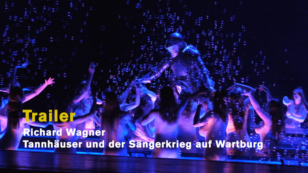 Richard Wagner: Tannhäuser - © Ruth Tromboukis Dieses Foto ist das Standbild zum Video-Trailer mit Stückimpressionen. Tannhäuser sinkt im Venusberg nieder.