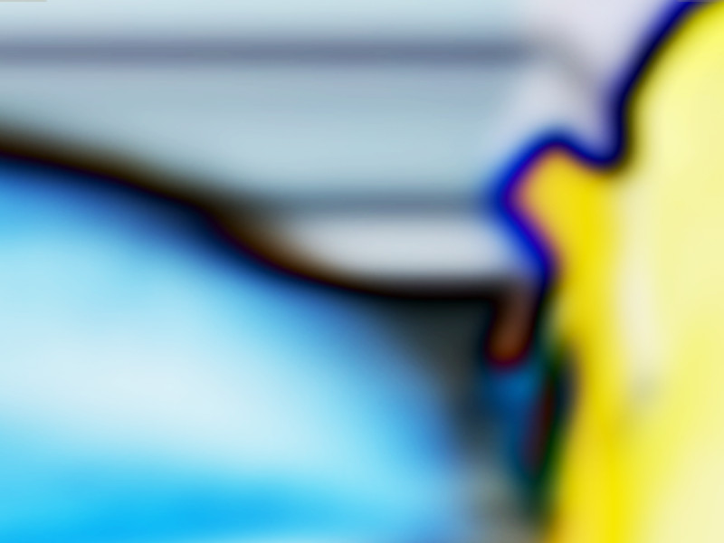 Kurven, Bögen und Farbflächen weisen in der Saison 24/25 auf die Uraufführungen in der Tischlerei hin. Dieses Motiv in hellblau, gelb, lila und schwarz illustriert die Uraufführung unseres Operetten-Projektes AB IN DEN RING!.