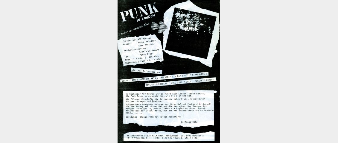 Verleihplakat von PUNK IN LONDON  // Stein Film