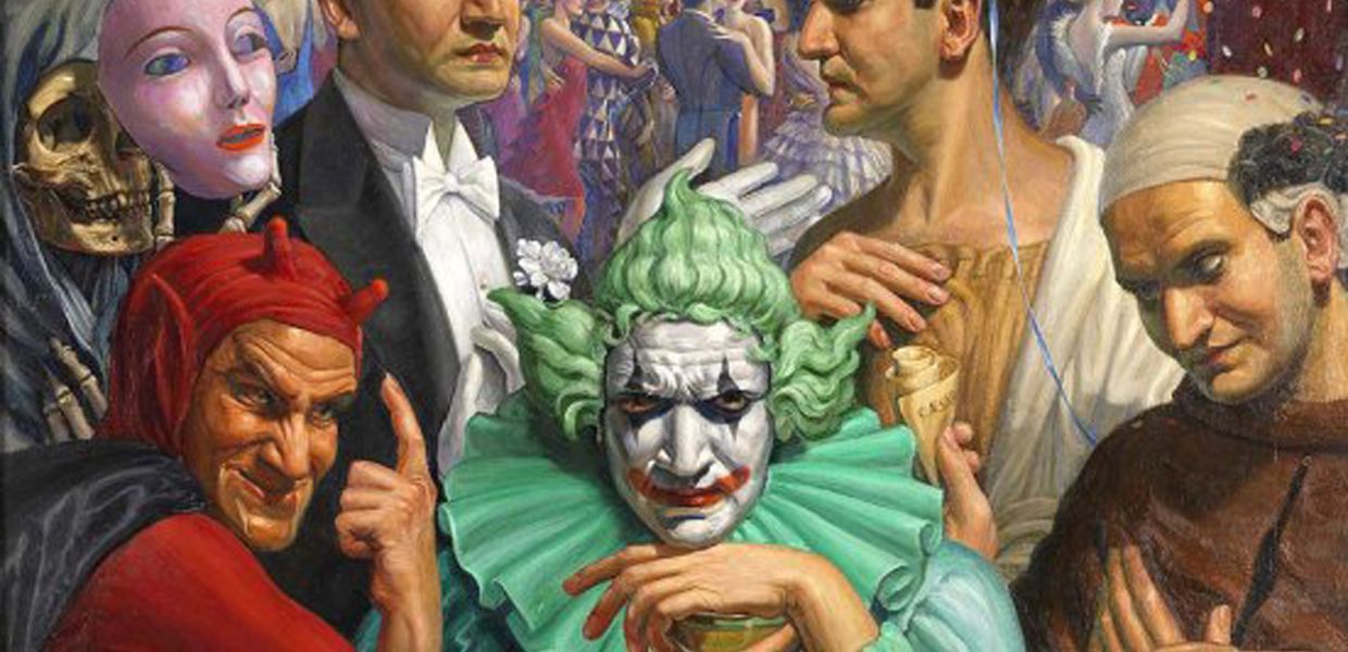 Teufel, Tanz und Tod: Cesare Sofianopulos „Masken“ von 1930 spiegelt wie ANTIKRIST die verführerischen, apokalyptischen Laster der Menschheit  Teufel, Tanz und Tod: Cesare Sofianopulos „Masken“ von 1930 spiegelt wie ANTIKRIST die verführerischen, apokalyptischen Laster der Menschheit