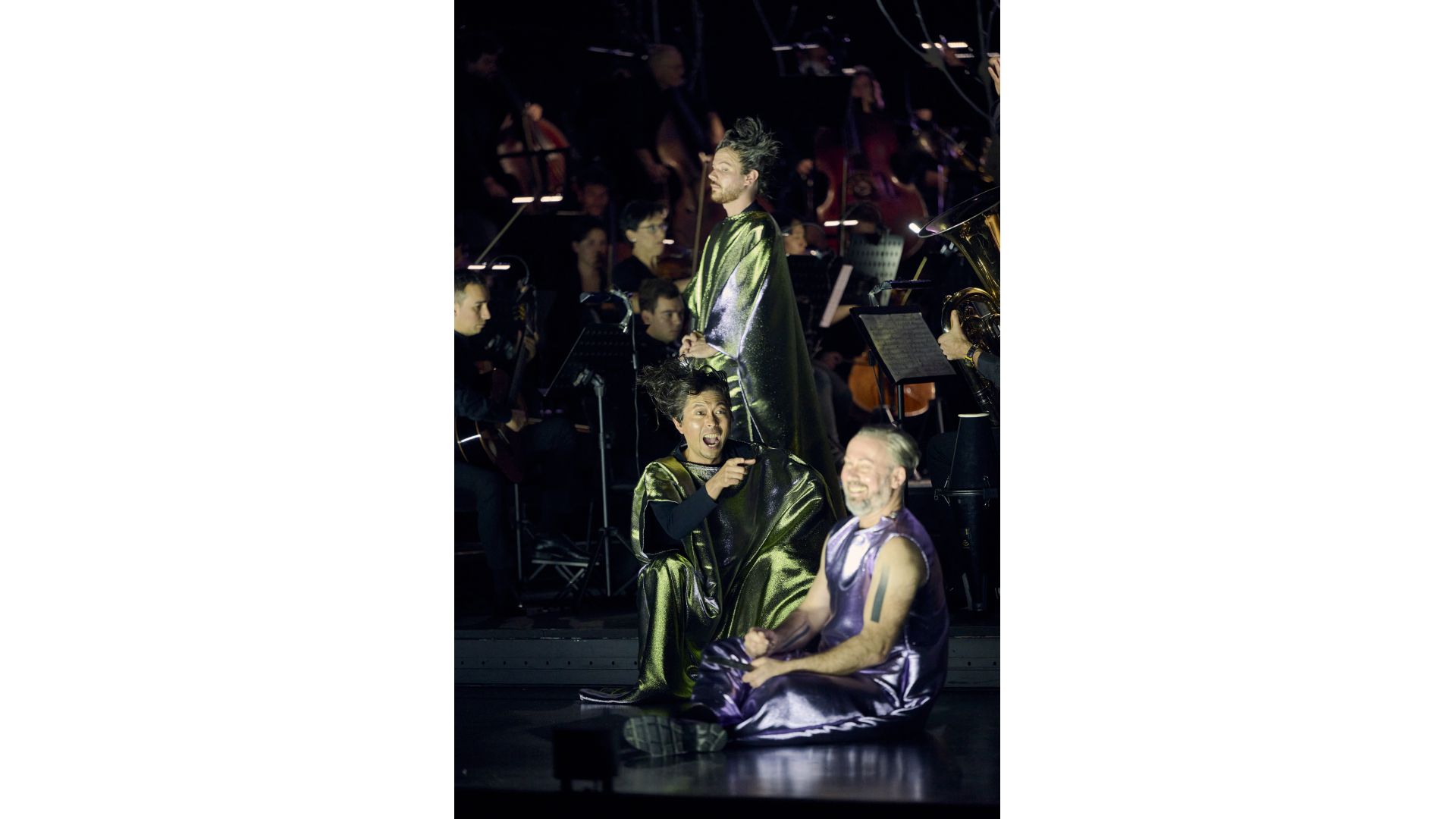 WOZZECK // Lorenz Kauffer, Jin Seok Lee, Robin Adams, Philharmonisches Orchester Freiburg // Foto: Martin Sigmund  