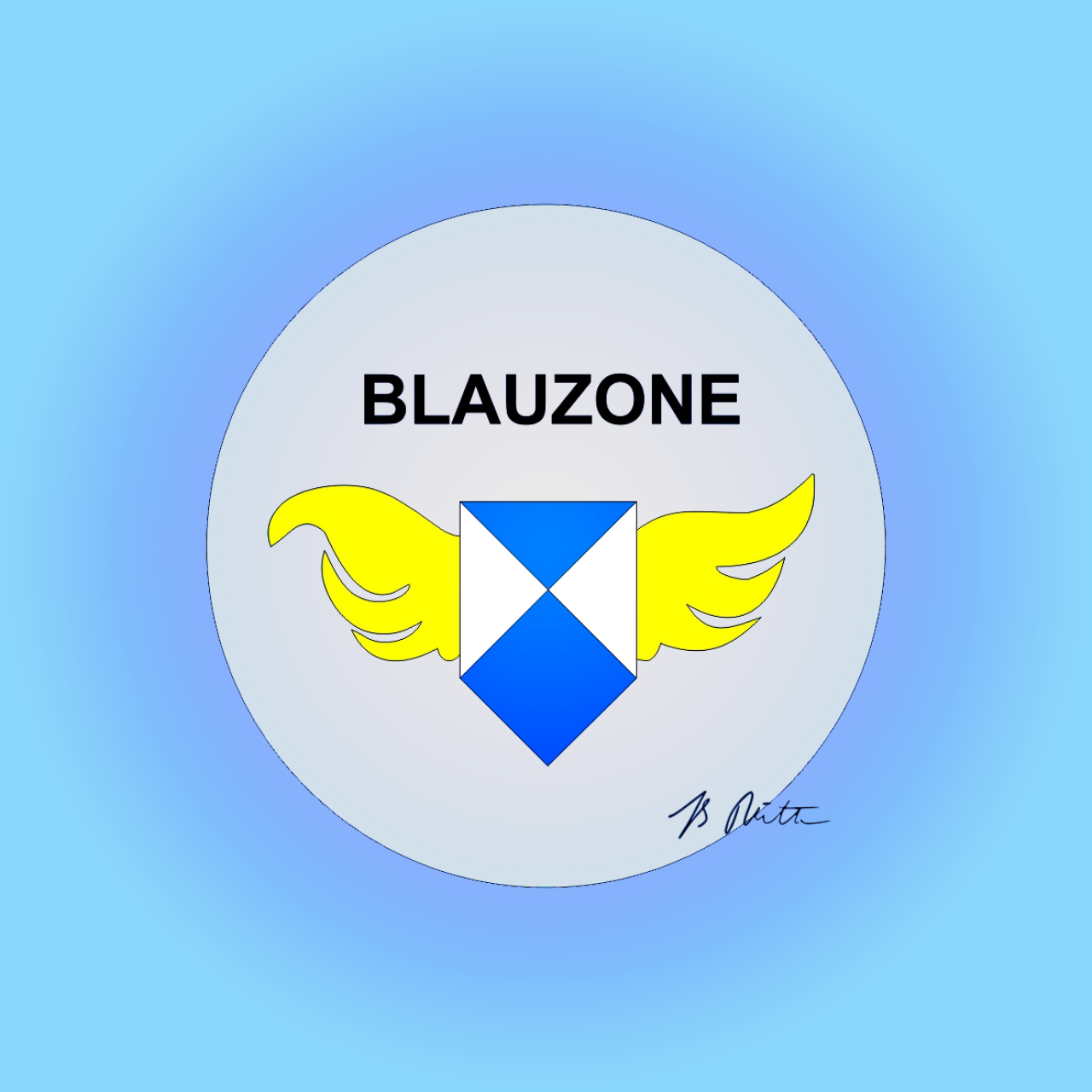 BLAUZONEN Button |  2024, Karl Caesar Rütten | Karl Caesar Rütten BLAUZONEN Button