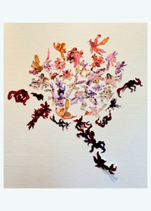 Blumenträume (Ausschnitt Blüte) |  Marina Linares/VG Bildkunst 2015 // Marina Linares Blumenträume (Ausschnitt Blüte)